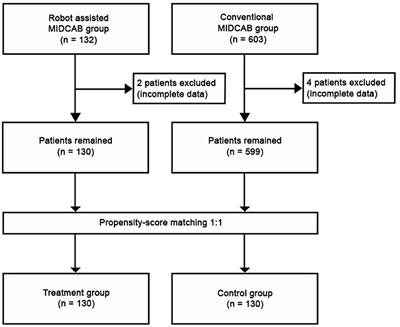 Robot-assisted vs. conventional MIDCAB: A propensity-matched analysis